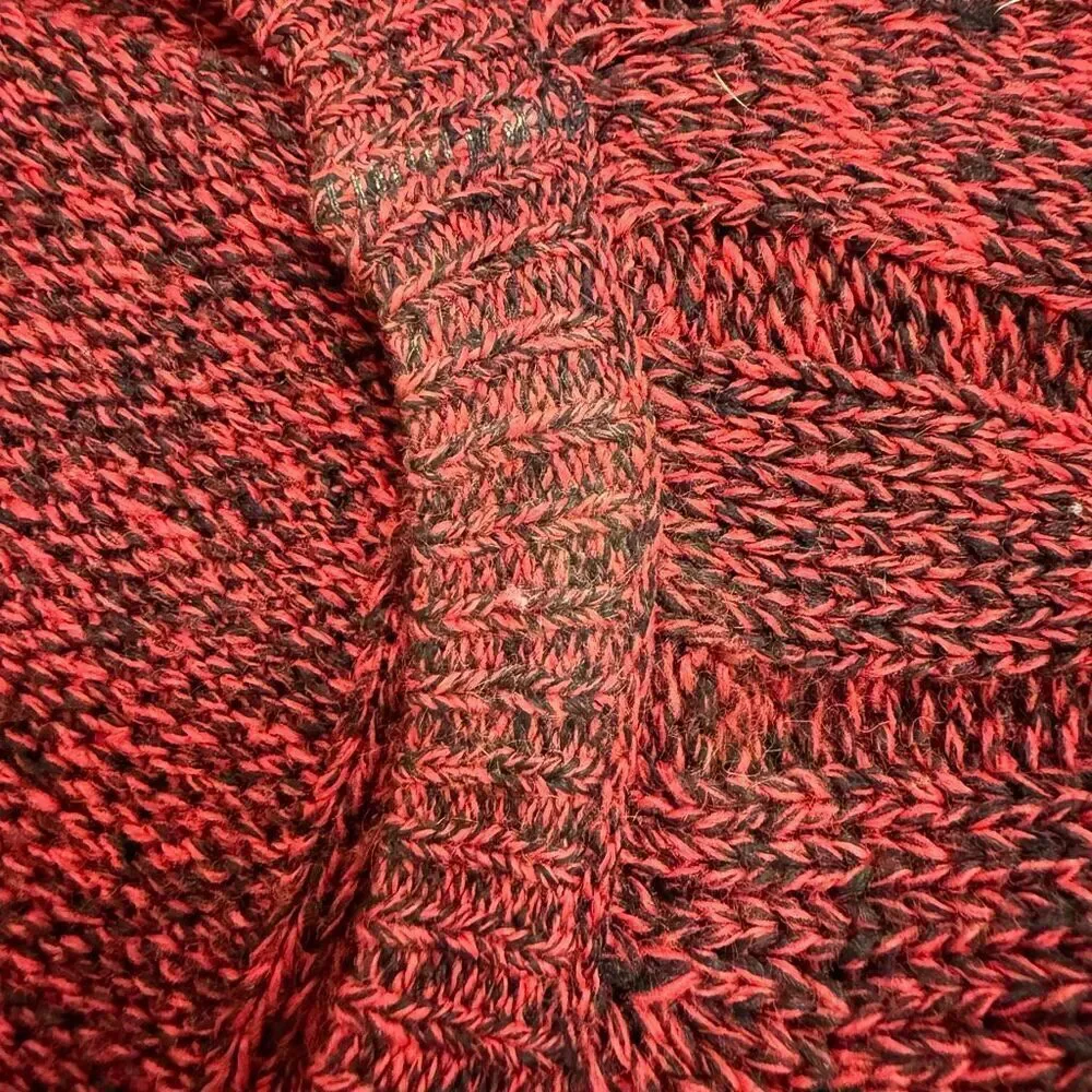 BLVD East Red Marled Acrylic Sweater Medium Pullover Crewneck